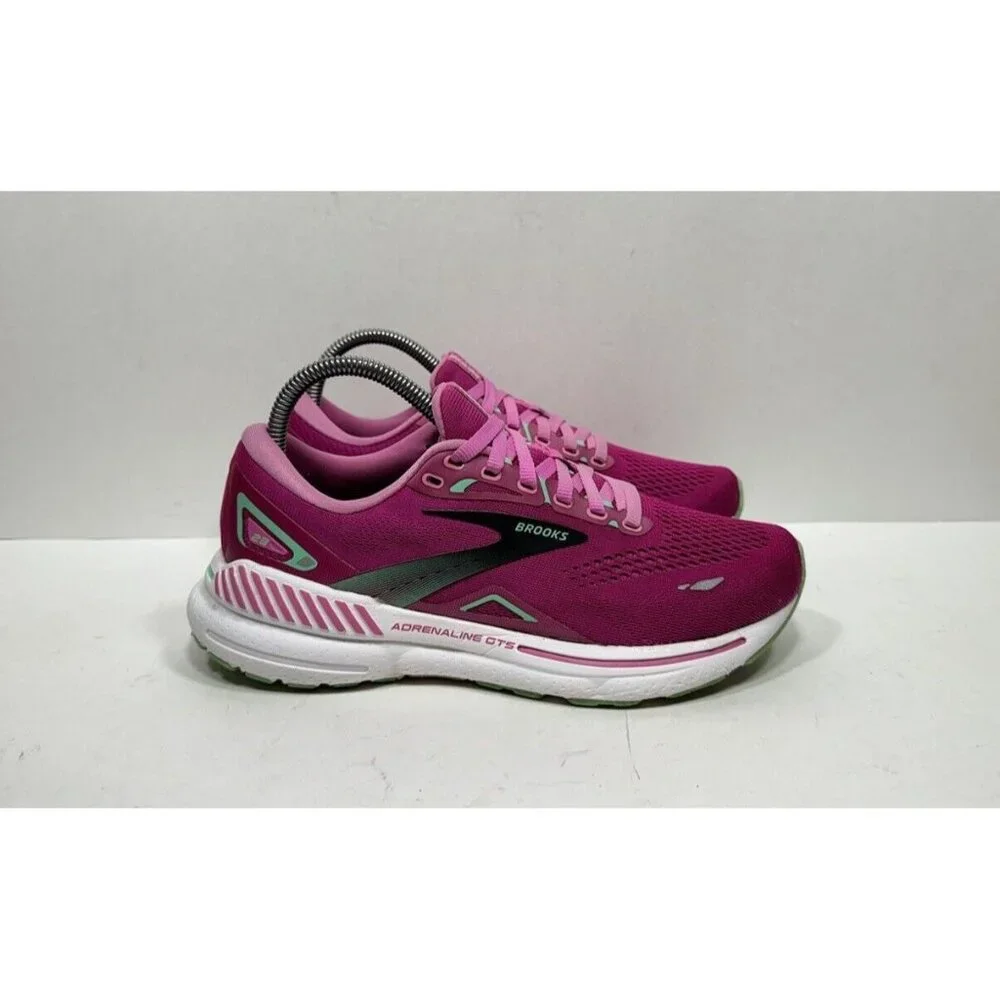 Brooks Adrenaline GTS 23 1203811B639 Pink Running Shoes Sneakers Womens Size 7.5